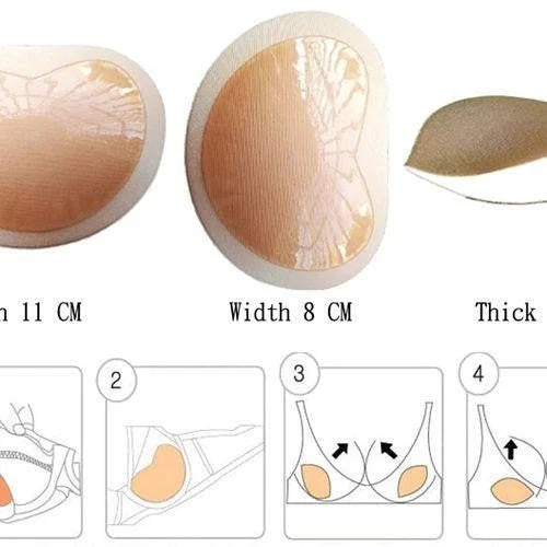 Bikini Pads Wide Molded Shape Waterproof Adhesive & Reusable