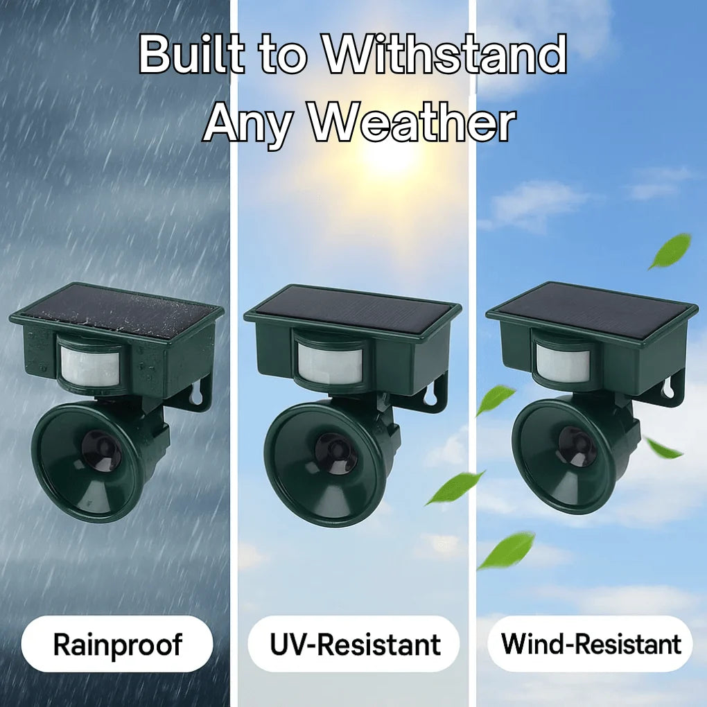 Bird Deterrent Motion-Activated Sound Solar-Powered Weather-Resistant