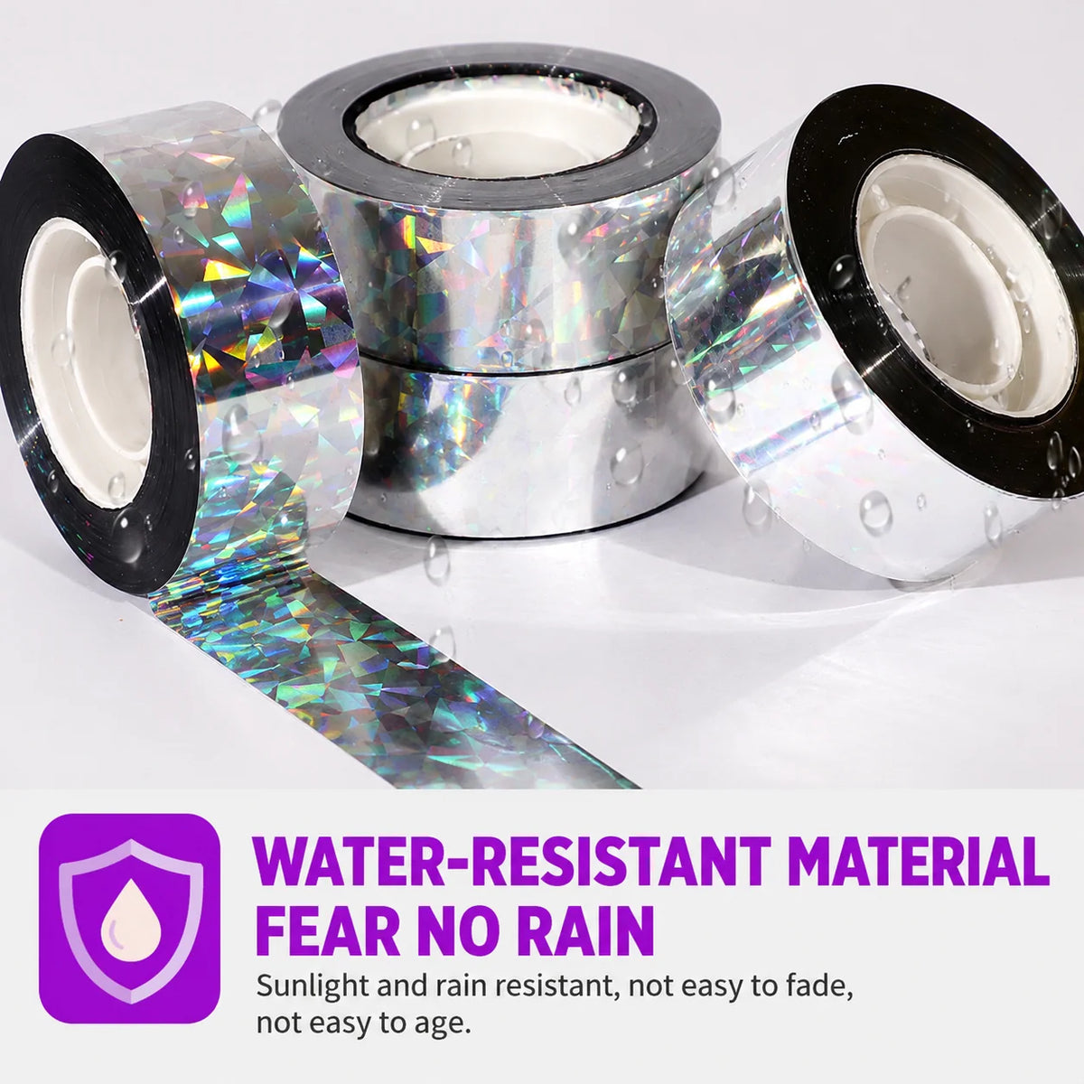 Bird Deterrent Tape Holographic Reflective 2 Rolls