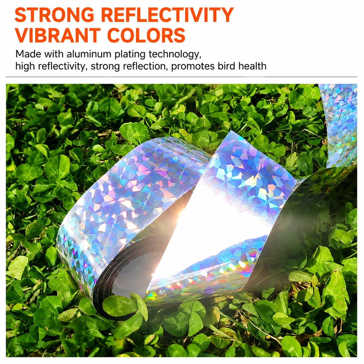 Bird Deterrent Tape Holographic Reflective 2 Rolls