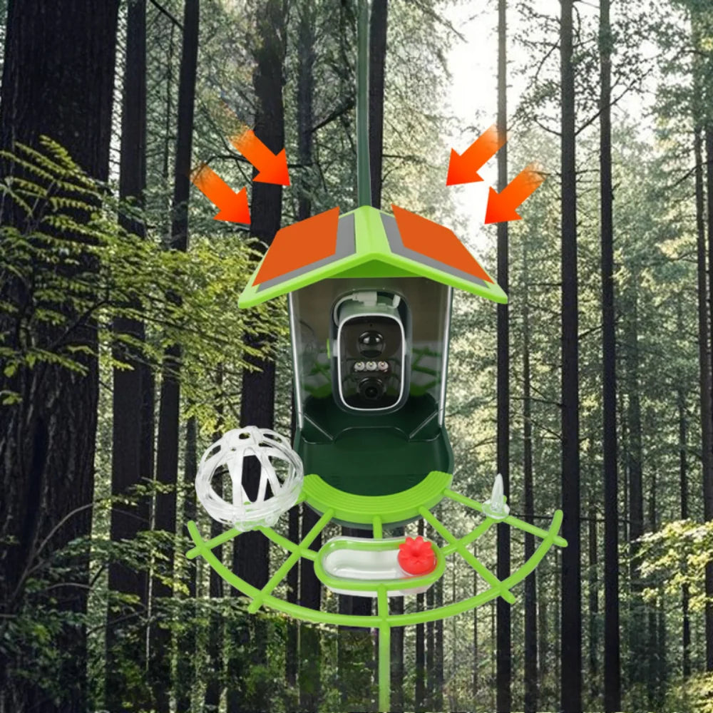 Bird Feeder Camera HD Motion Detection Rechargeable & Solar