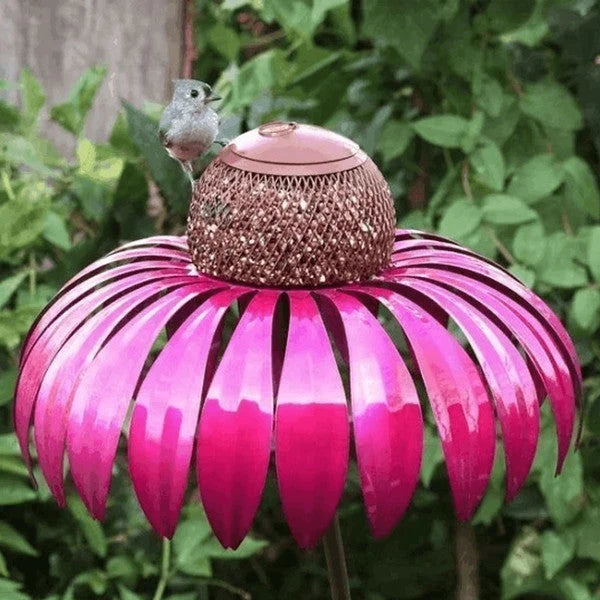 Bird Feeder Weather-Resistant Metal With Hinged Lid