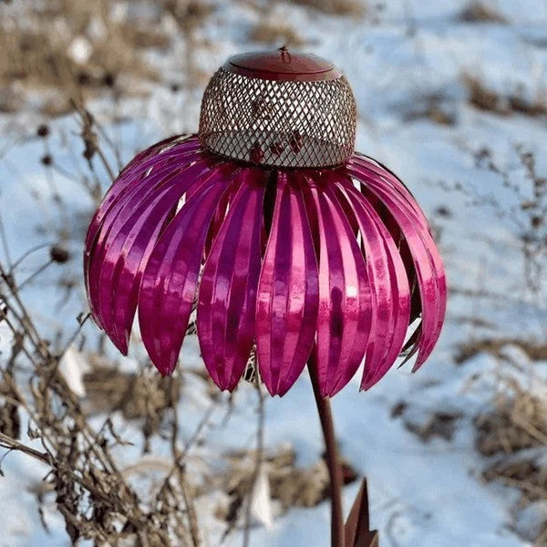 Bird Feeder Weather-Resistant Metal With Hinged Lid