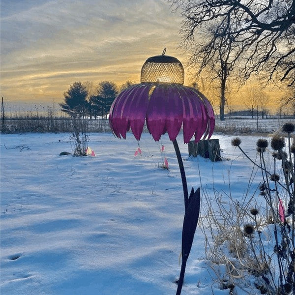 Bird Feeder Weather-Resistant Metal With Hinged Lid