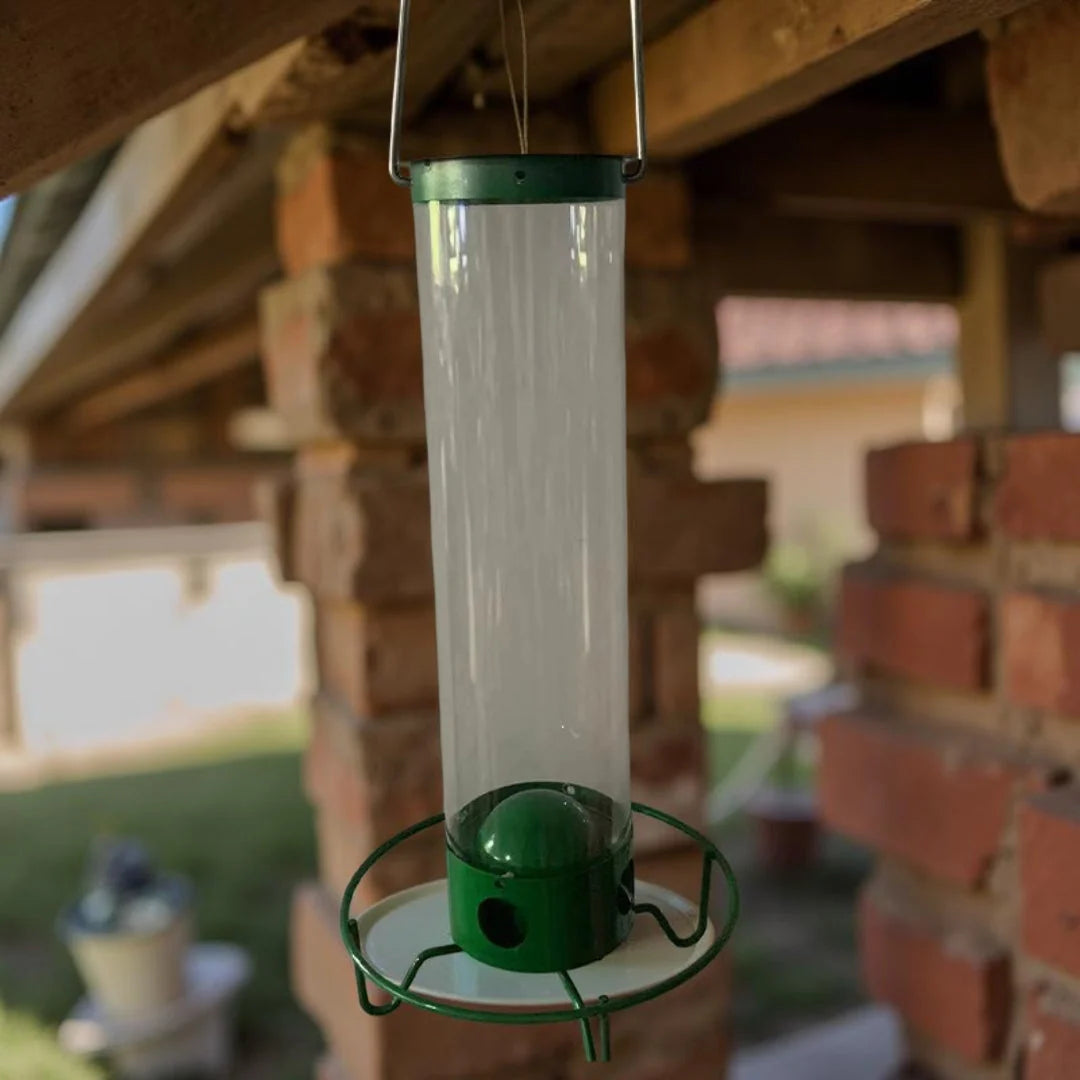 Bird Feeder Weight-Activated Chew-Resistant Metal Tube
