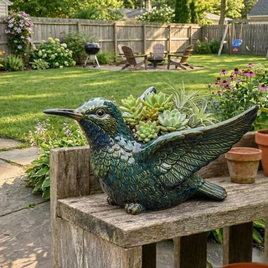 Bird Planter Ceramic Indoor & Outdoor Use