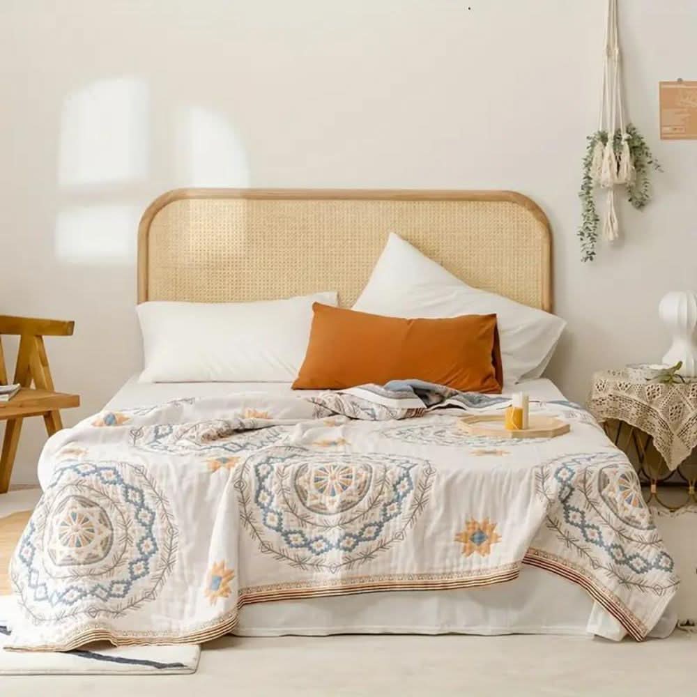 Blanket Cotton Mandala Design Lightweight & Warming