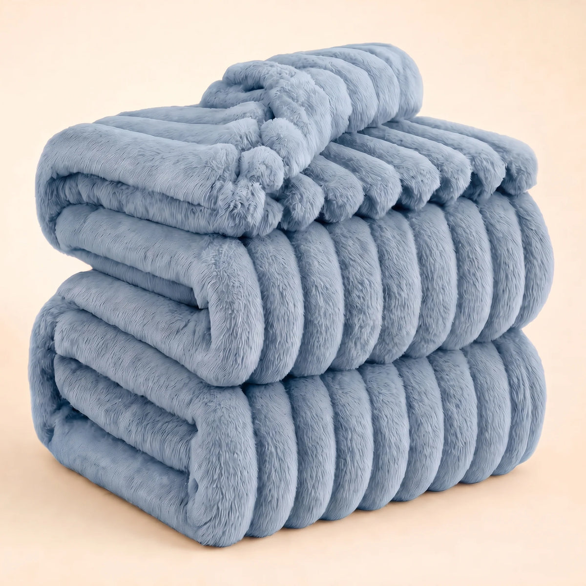 Blanket Cotton Plush Cozy Layer for Bed or Sofa