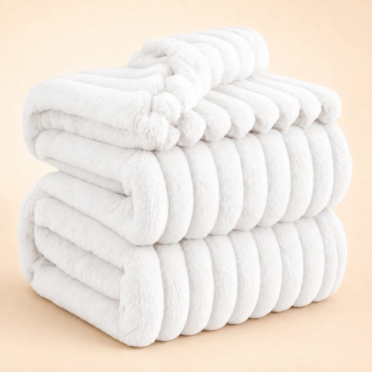 Blanket Cotton Plush Cozy Layer for Bed or Sofa