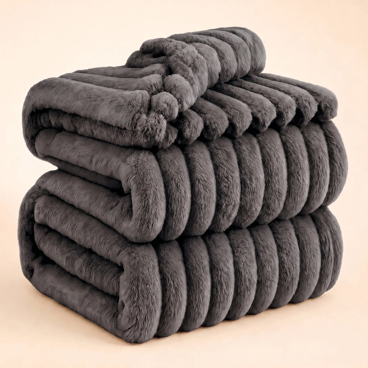 Blanket Cotton Plush Cozy Layer for Bed or Sofa