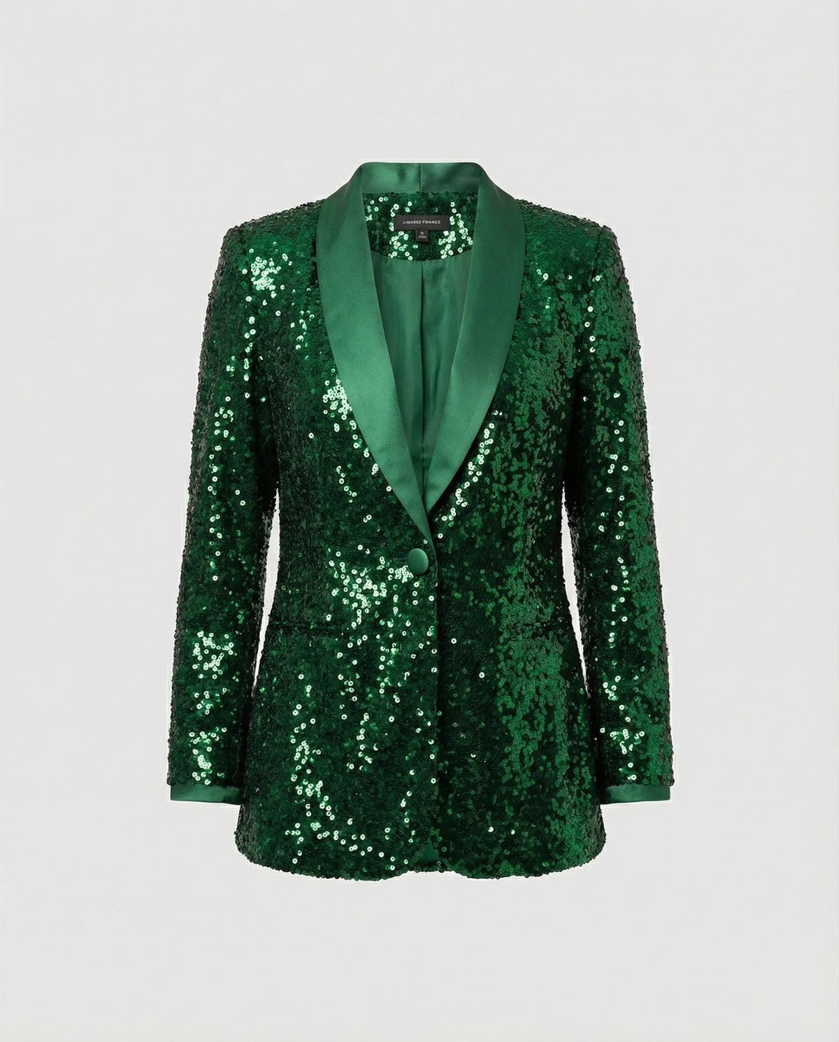Blazer All-Over Glitter Classic Lapel Collar