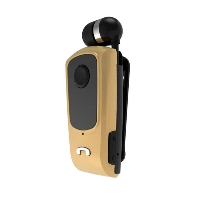 Bluetooth Earpiece Retractable Cord Clip-On Design Noise Reduction