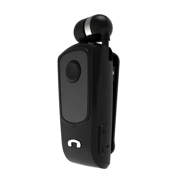 Bluetooth Earpiece Retractable Cord Clip-On Design Noise Reduction