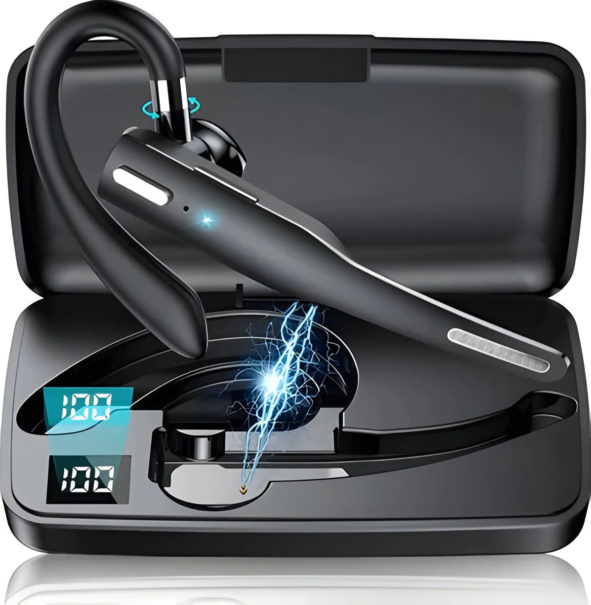 Bluetooth Headset Dual-Mic Noise Filtering Charging Case