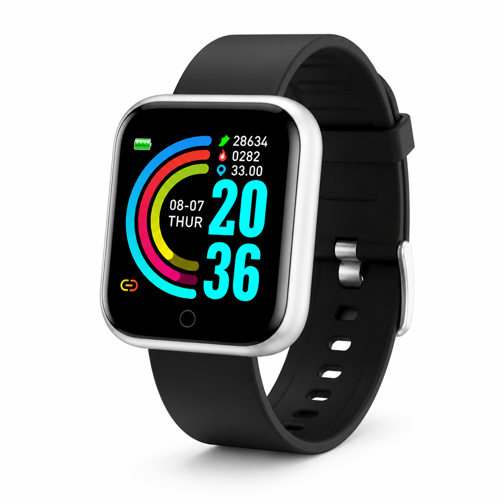Bluetooth Heart Rate & Sleep Smartwatch (IP68 Waterproof)