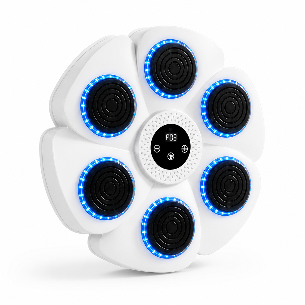 Bluetooth Music-Synced LED Boxing Trainer (Includes Gloves)