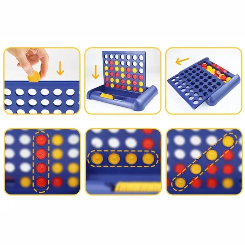 Board Game Four-in-a-Row Foldable & Portable