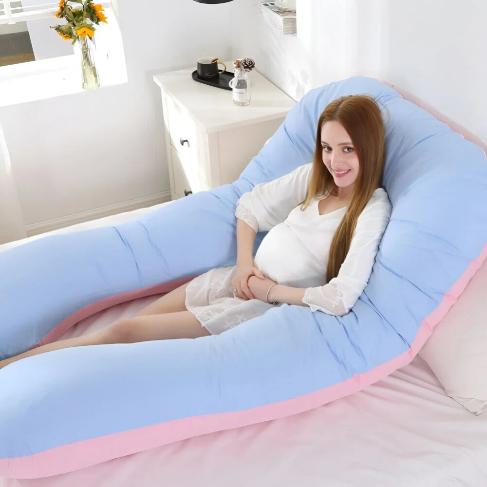 Body Pillow Full-Length Side Sleeper Support & Washable Cover