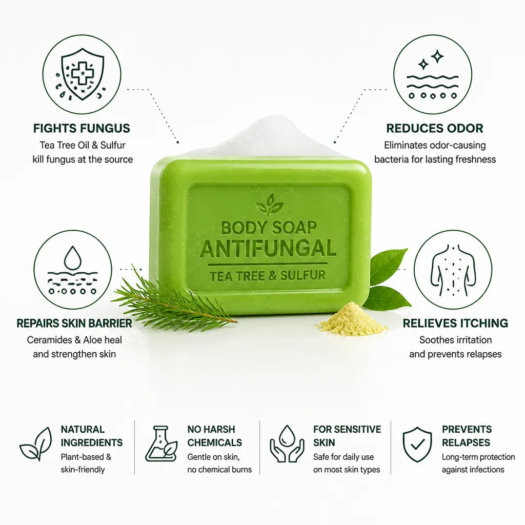 Body Soap Antifungal Tea Tree & Sulfur