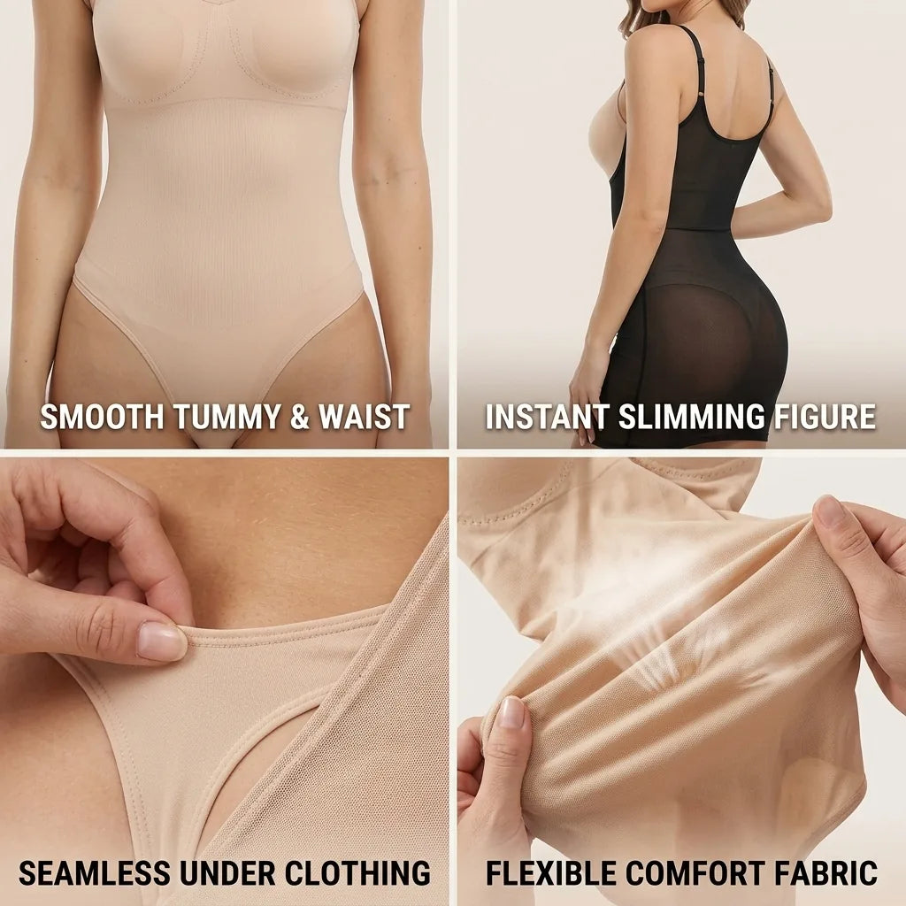Bodysuit Tummy Control & Butt Lifter Seamless Nylon-Spandex