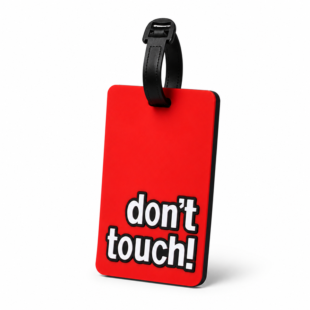 Bold Don't Touch Durable Luggage Tag (Sturdy Strap)