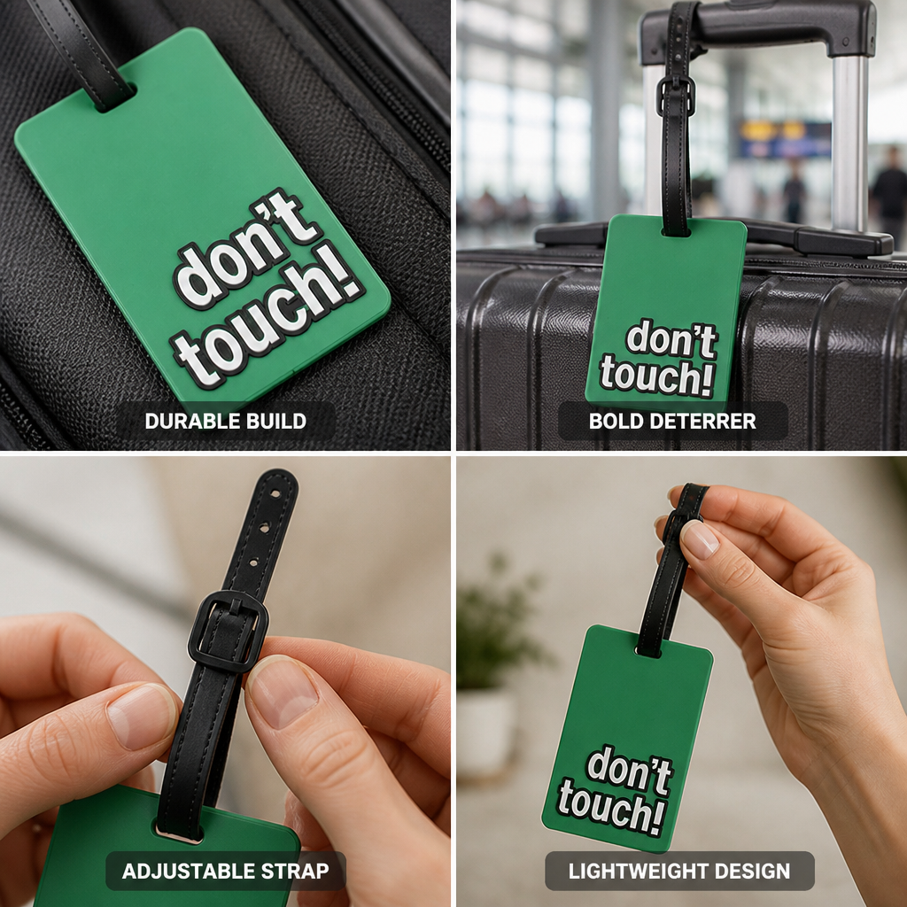 Bold Don't Touch Luggage Tag (Adjustable Strap)