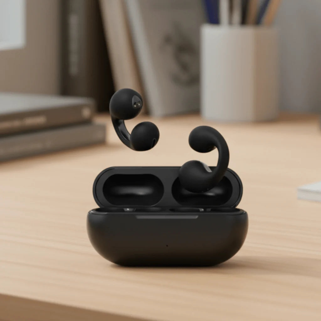 Bone Conduction Earbuds Open-Ear Sweat & Rain-Resistant 8-Hour Battery Life