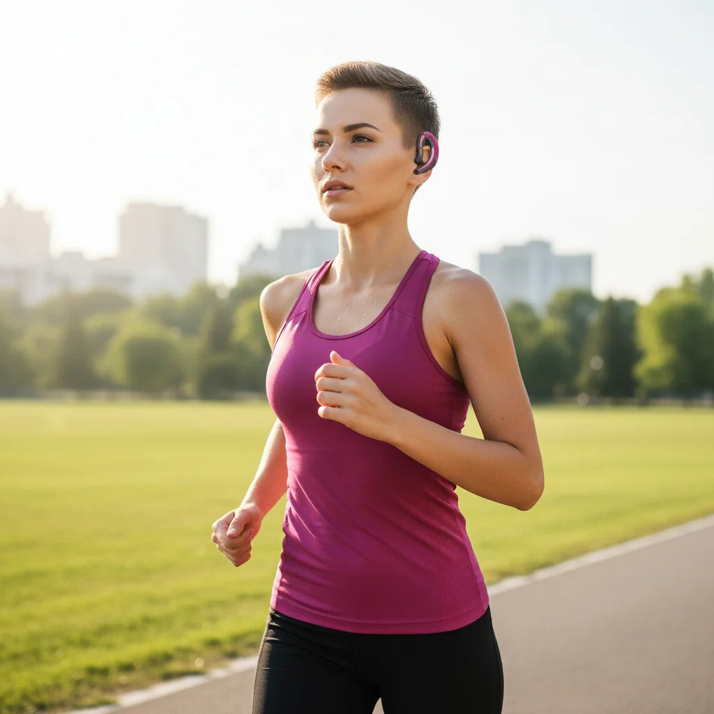 Bone Conduction Headset Wireless Open-Ear 56-Hour Playback