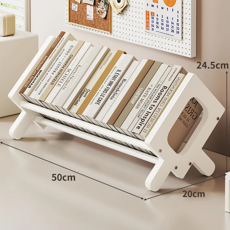 Book And Magazine Stand Bamboo Angled Non-Slip Rails