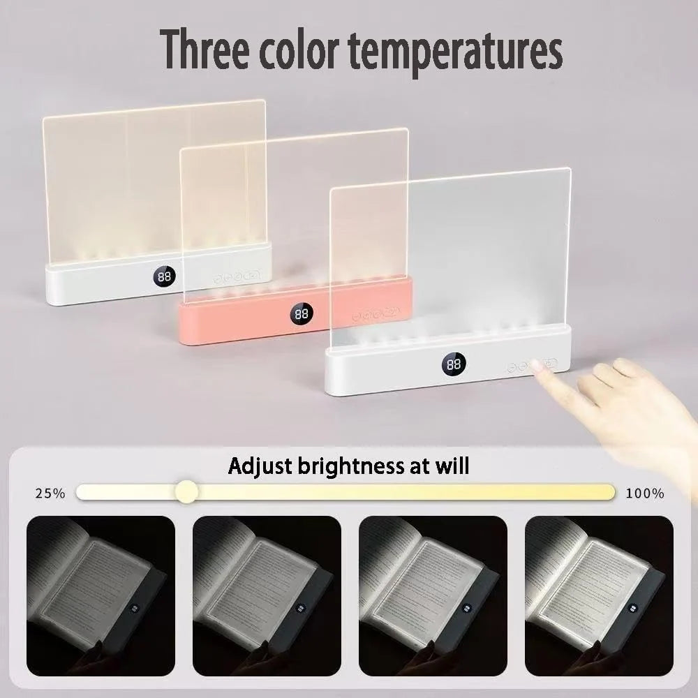 Book Reading Light 3 Color Modes Stepless Dimming 35-Hour Battery Life