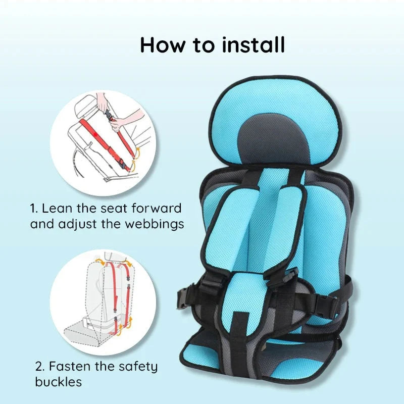 Booster Seat Multi-Point Harness Ventilated Foam Non-Slip Base
