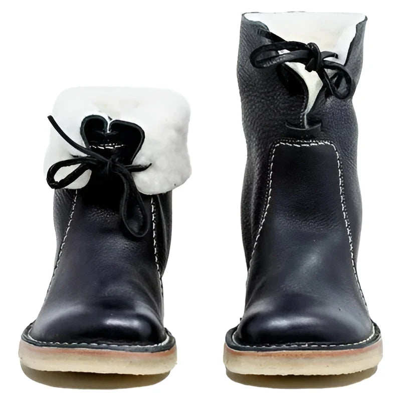 Boots Wool-Lined Full-Grain Leather Crepe Rubber Sole