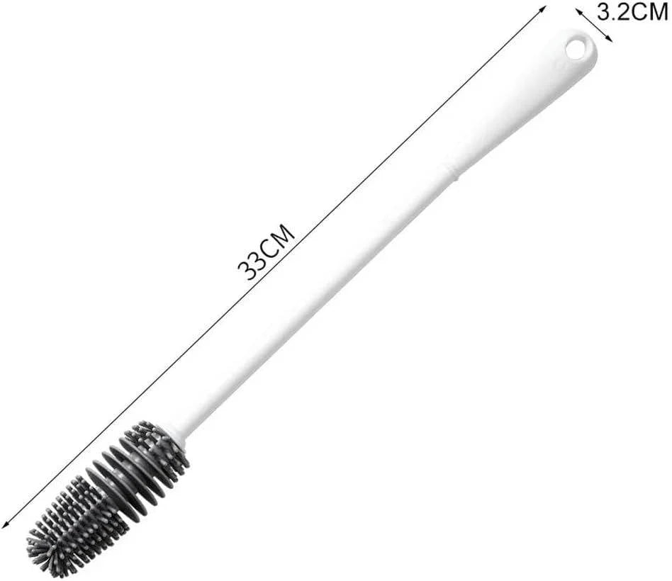 Bottle Brush Rotating Head Soft Fiber 13 Inch Reach
