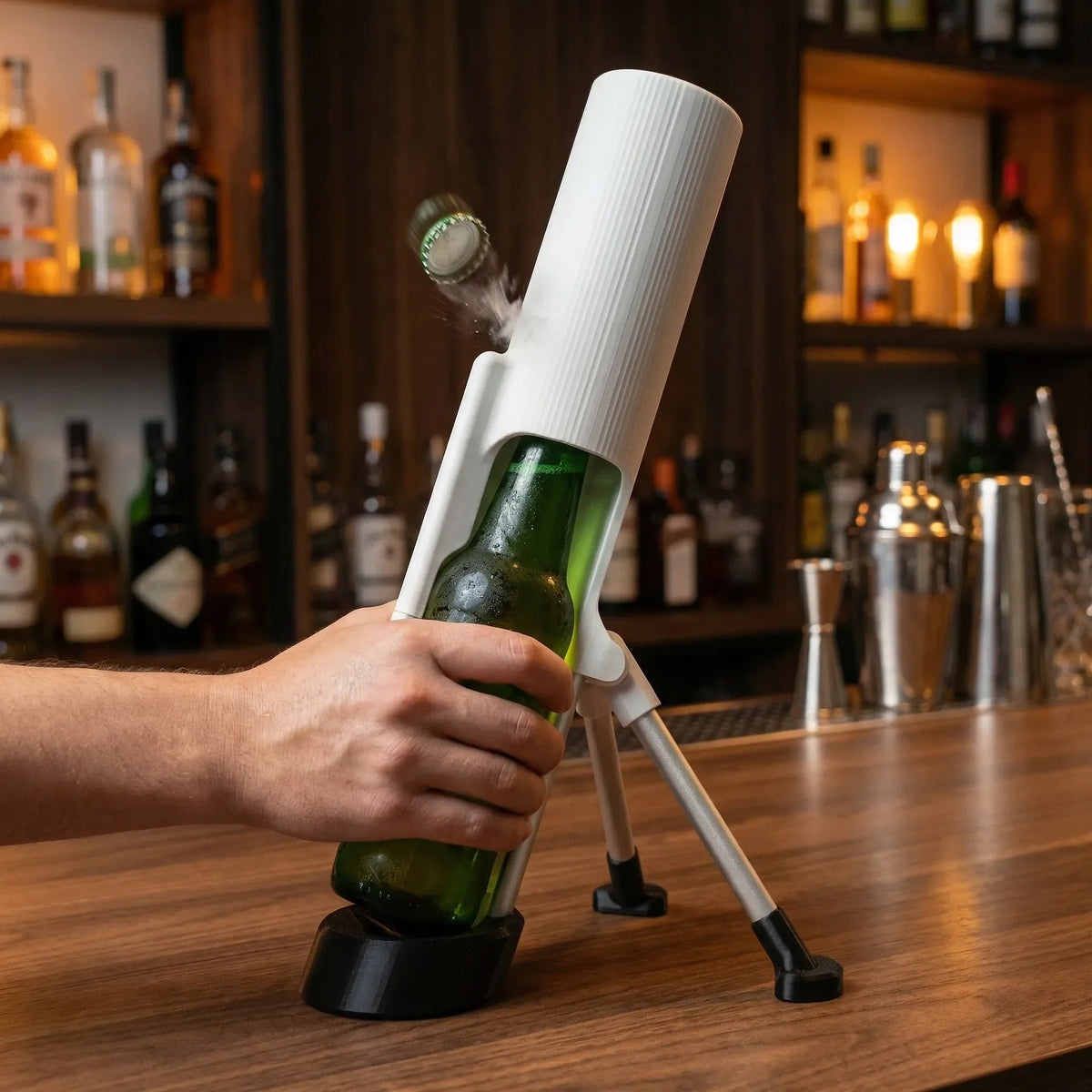 Bottle Opener Automatic One-Touch Hands-Free Design