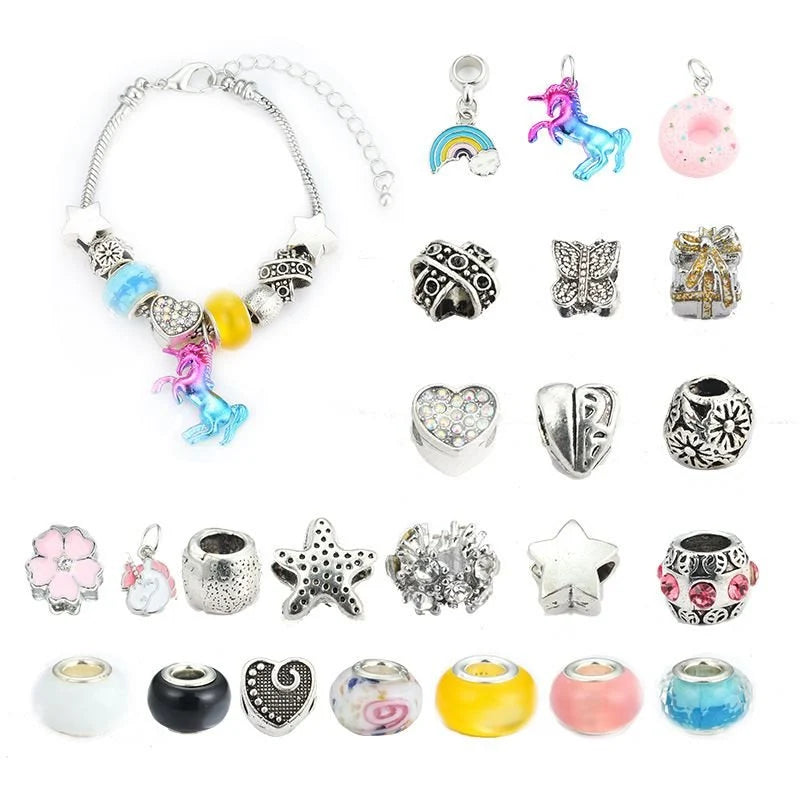 Bracelet Making Kit Christmas Charm 24-Day Advent Calendar