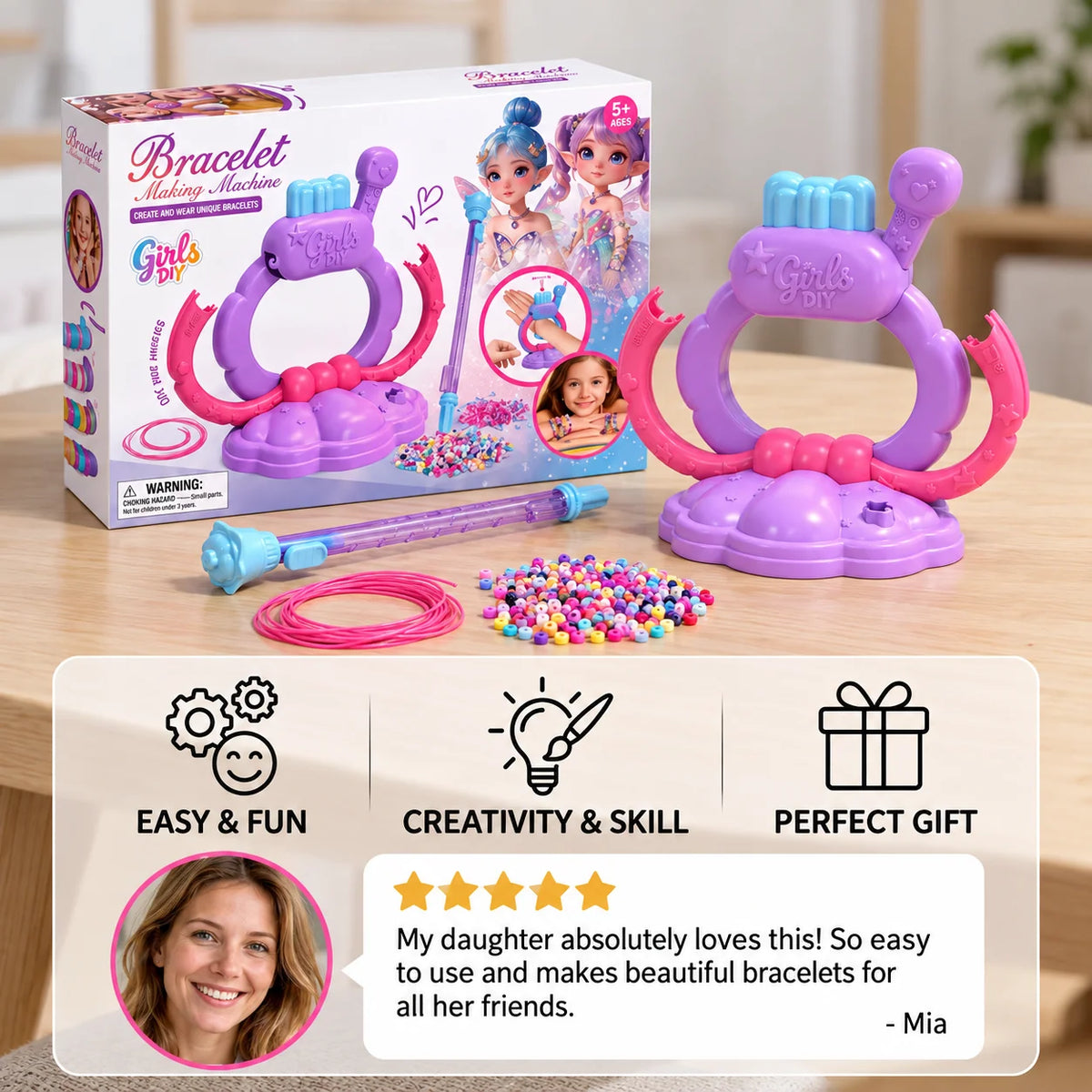 Bracelet Making Kit Kids Craft Machine for Organized Design
