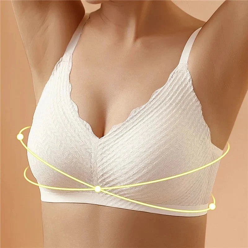 Bralette Wire-Free Seamless Breathable Stretch Fabric Pull-On Design
