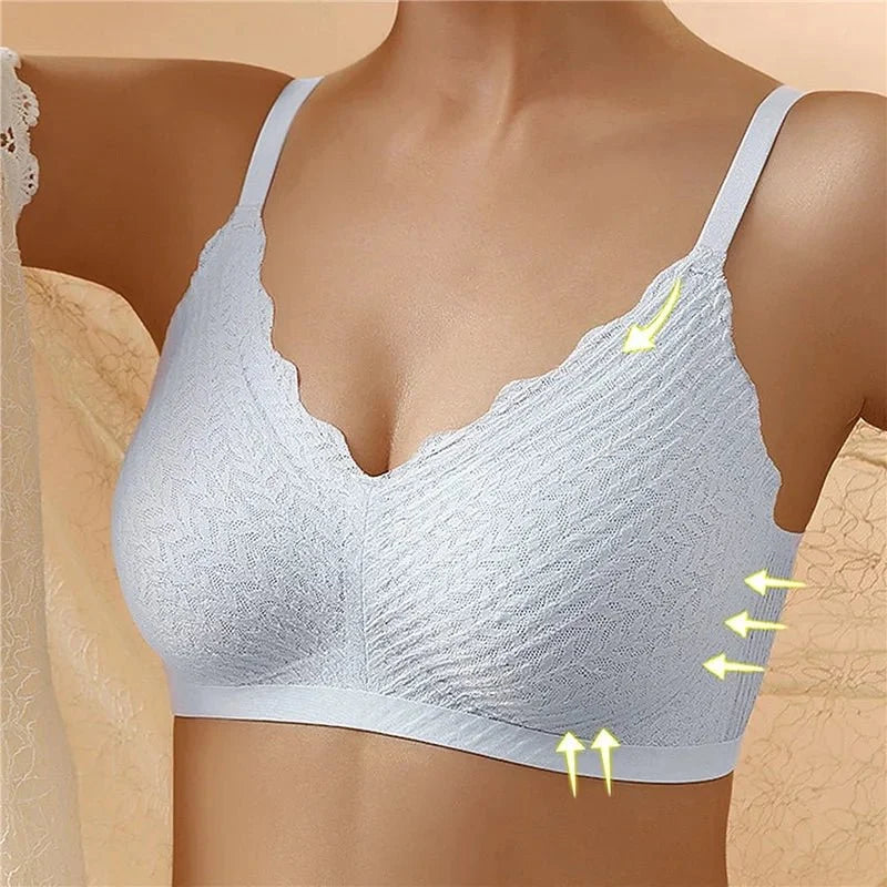 Bralette Wire-Free Seamless Breathable Stretch Fabric Pull-On Design
