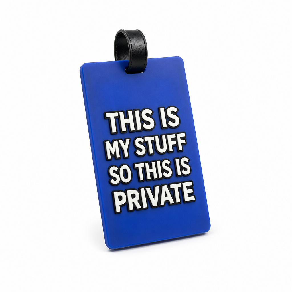 Bright Humorous Luggage Tag (Easy-Attach Strap)