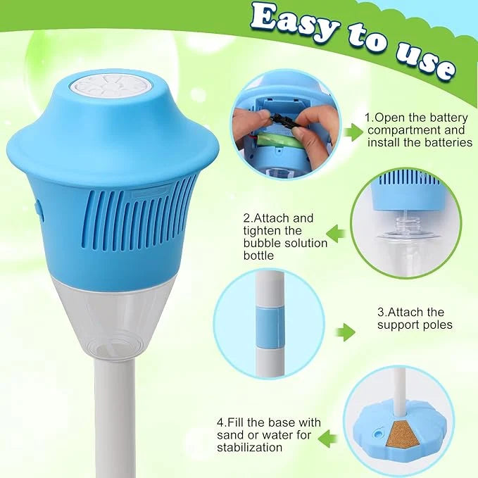 Bubble Machine Rechargeable Adjustable Height Hands-Free