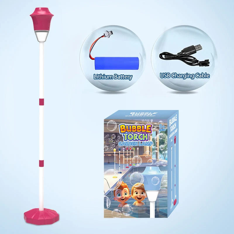 Bubble Machine Rechargeable Adjustable Height Hands-Free