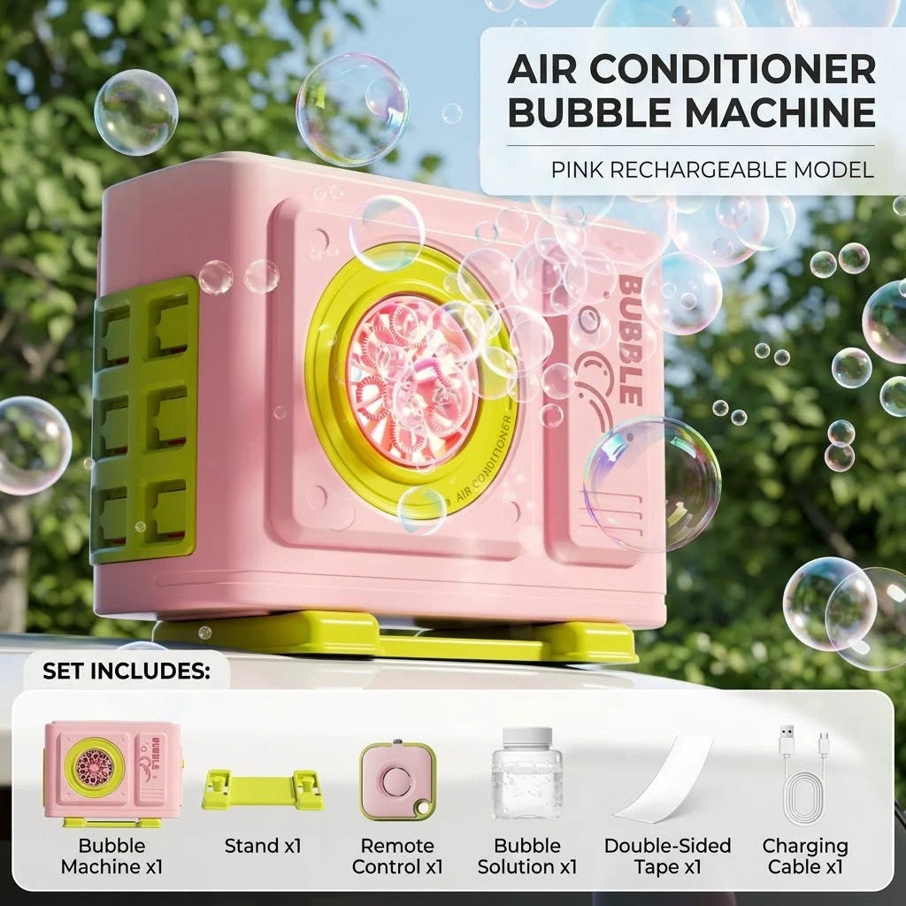 Bubble Machine USB Rechargeable Remote Control