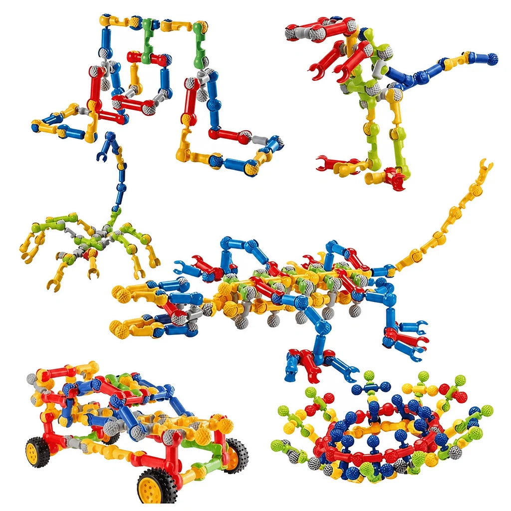 Building Block Set Large Interlocking Pieces Open-Ended Play