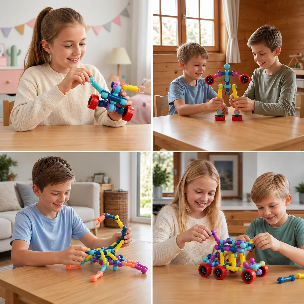 Building Block Set Skeleton Design Movable Joints