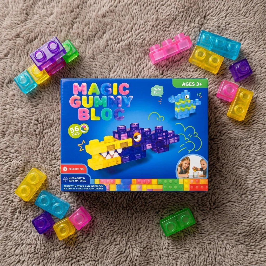 Building Blocks for Kids Soft Squishy Colorful Pieces