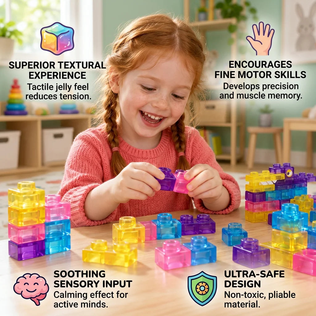 Building Blocks for Kids Soft Squishy Colorful Pieces