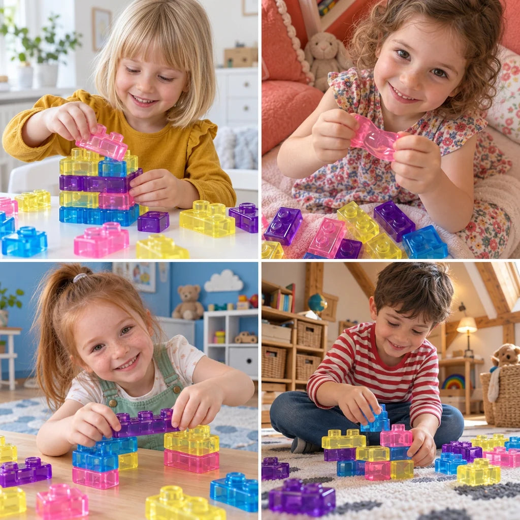 Building Blocks for Kids Soft Squishy Colorful Pieces