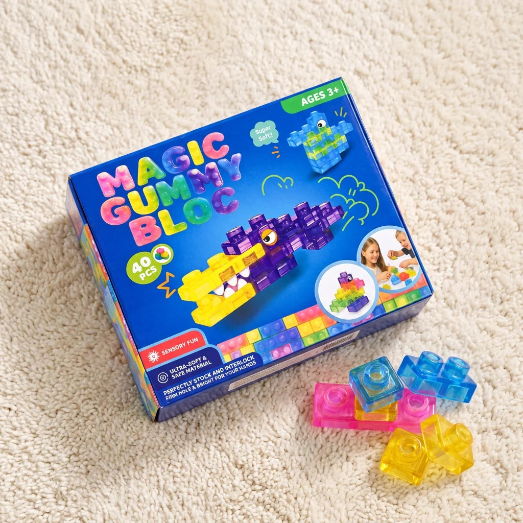 Building Blocks for Kids Soft Squishy Colorful Pieces