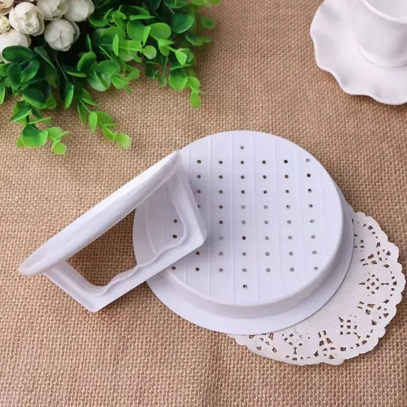 Burger Patty Press Four-Pattie Capacity Dishwasher-Safe Plastic