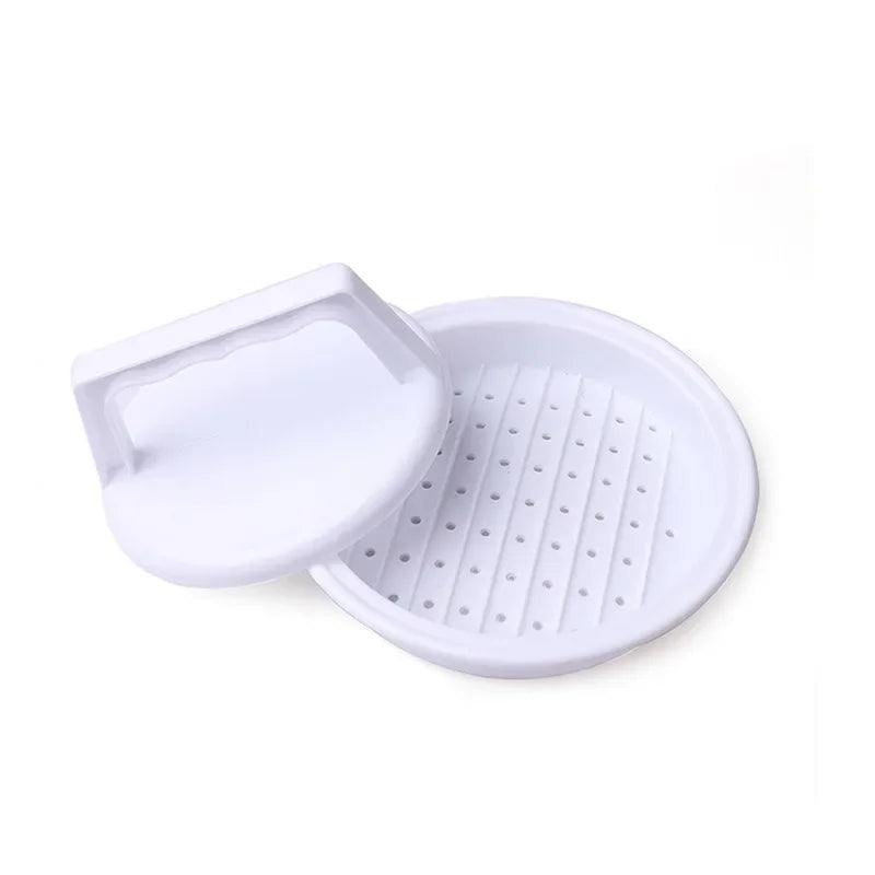 Burger Patty Press Four-Pattie Capacity Dishwasher-Safe Plastic